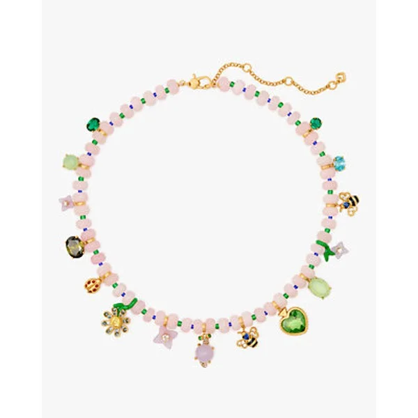Garden Friends Beaded Charm Necklace