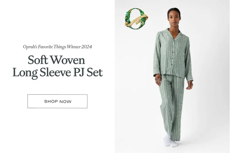 Soft Woven Long Sleeve PJ Set - Shop Now Soft Woven Long Sleeve PJ Set - Shop Now