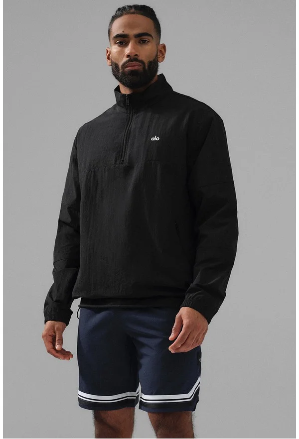 Lightweight Takeaway Track Pullover - Black - Black / L