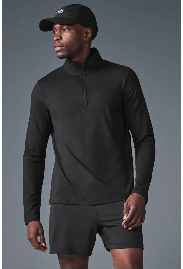 Conquer 1/4 Zip Reform Long Sleeve - Black - Black / L