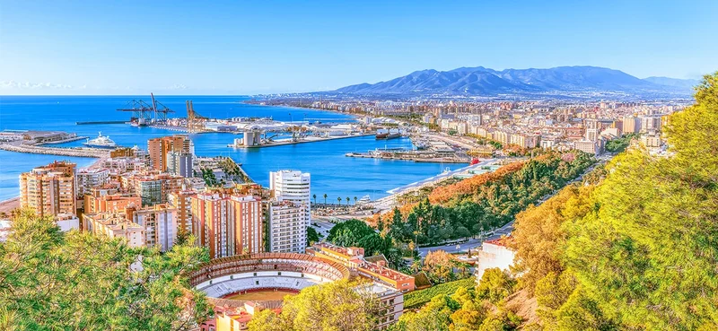 An aerial cityscape of Málaga.