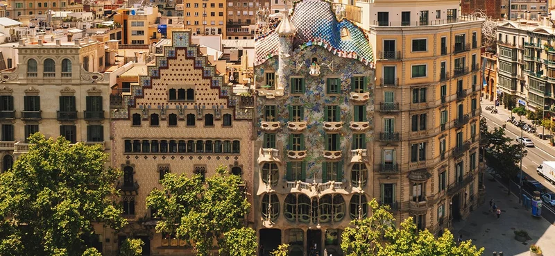 Passeig de Gràcia, Barcelona, Spain.