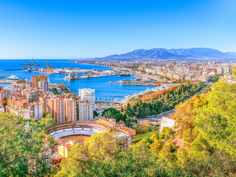 An aerial cityscape of Málaga.