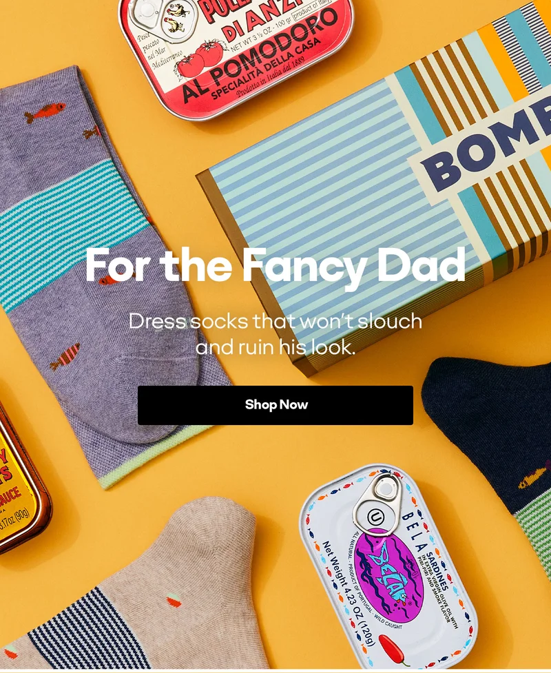 FOR THE FANCY DAD | DRESS SOCKS THAT WON'T SLOUCH AND RUIN HIS LOOK. | SHOP NOW