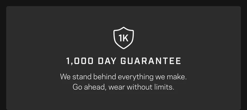 1,000 Day Guarantee