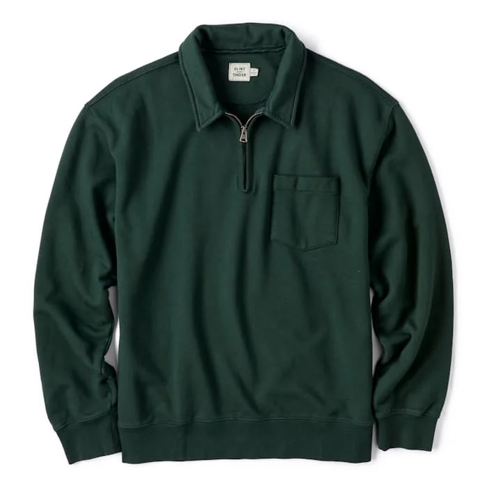 Image of Midweight Terry Quarter Zip Sweatshirt