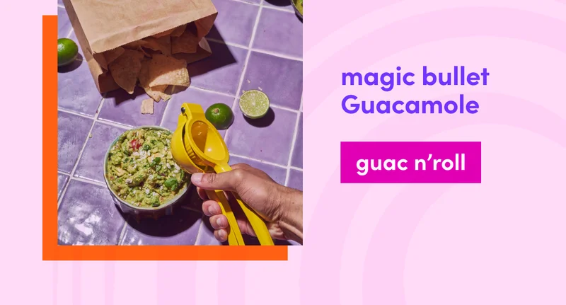 Preparing guacamole with fresh lime juice using a hand-held citrus juicer. magic bullet Guacamole. guac n'roll