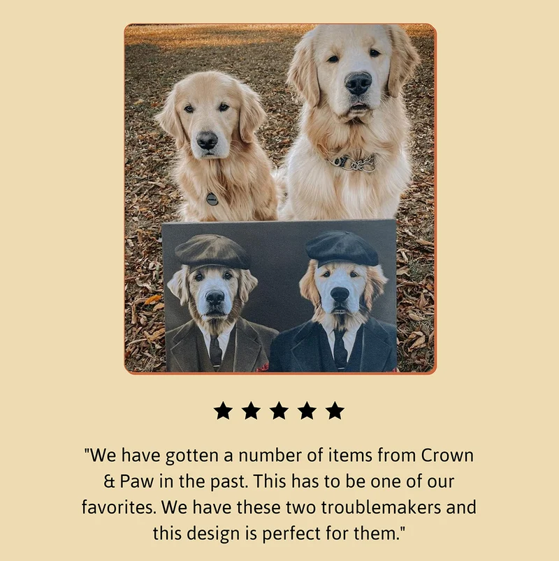 Customer review: We have gotten a number of items from Crown & Paw in the past. This has to be one of our favorites. We have these two troublemakers and this design is perfect for them.