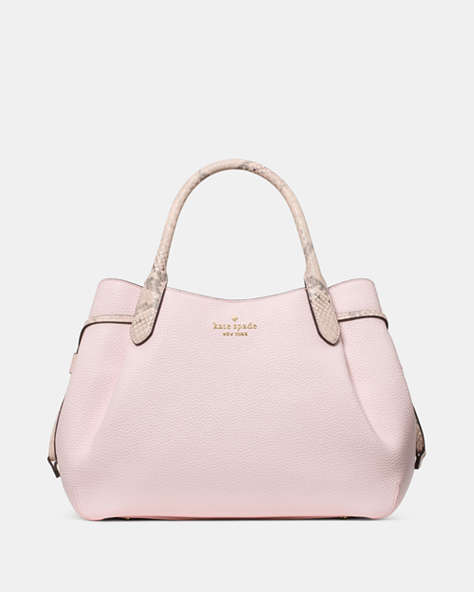 Dumpling Pebble And Snake Embossed Large Satchel Bag