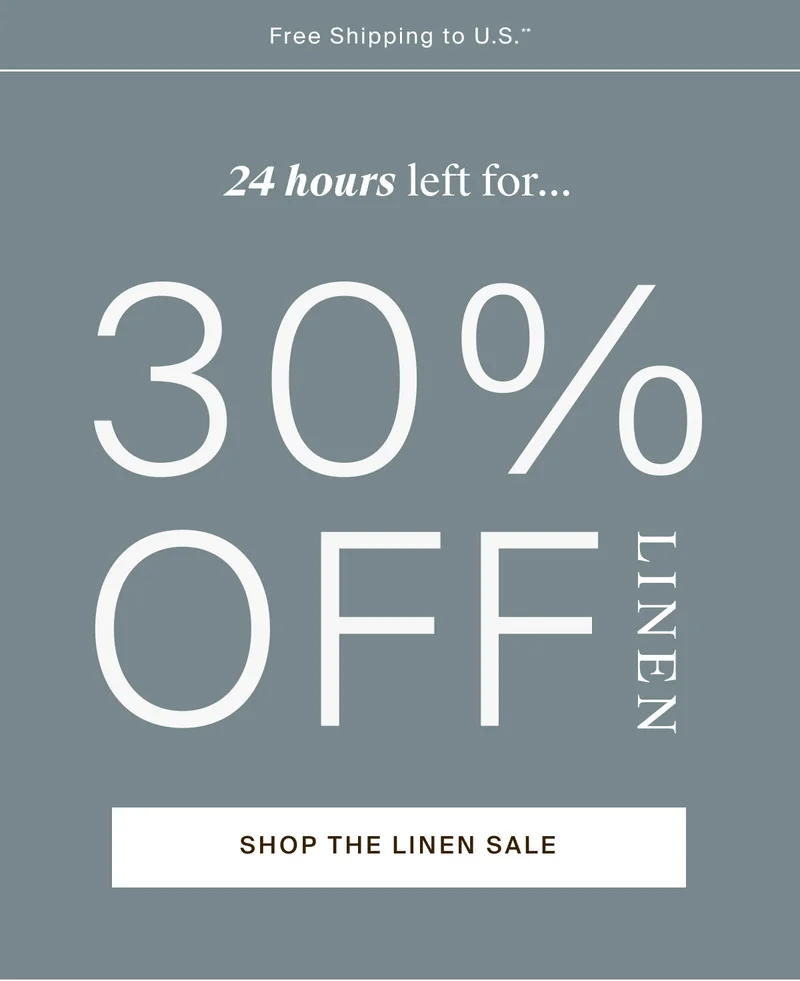30% off linen, shop the linen sale