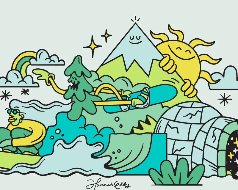 Hannah Eddy's creativity flows from her love of everything outside. This artist collection brings snow sports to life in two Limited Edition designs. CTA: Shop Limited Edition
