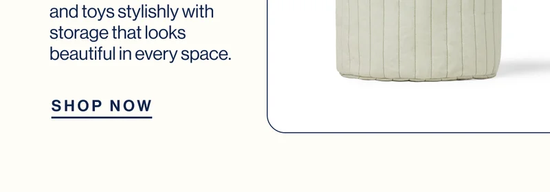 Organize books, blankets, and toys stylishly with storage that looks beautiful in every space. Shop Now
