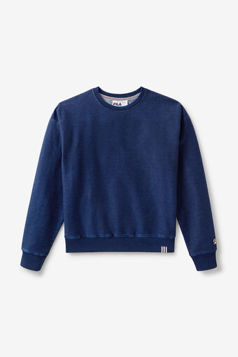 Denim Crew Neck Top