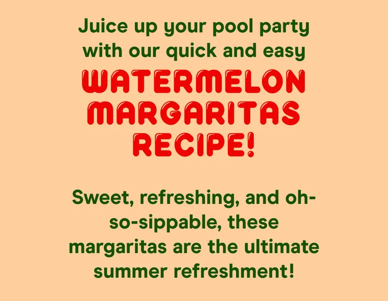 Juice up your pool party with our quick and easy Watermelon Margaritas Recipe!  Sweet, refreshing, and oh-so-sippable, these margaritas are the ultimate summer refreshment!