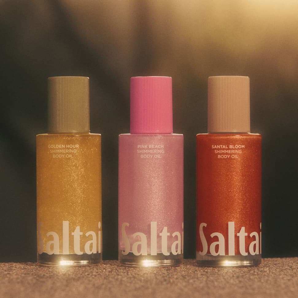 shimmering body oil