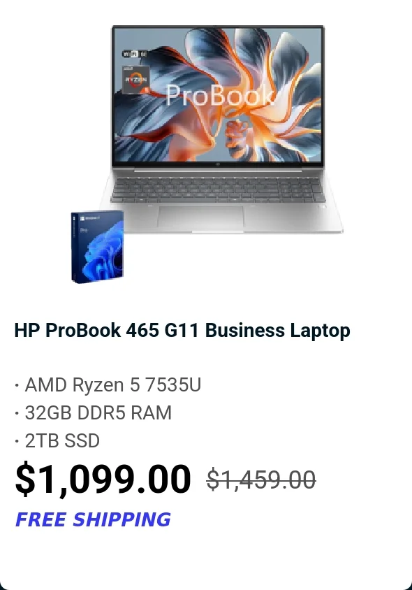 HP ProBook 465 G11 Business Laptop