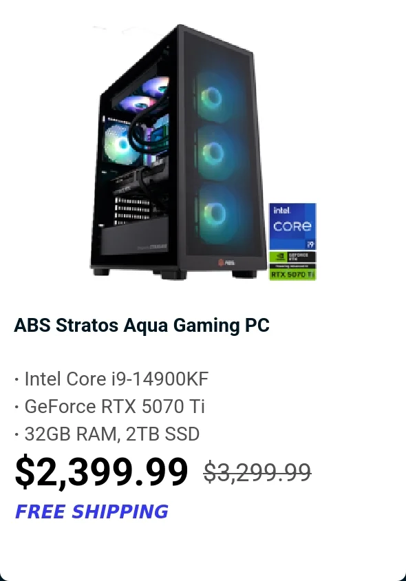 ABS Stratos Aqua Gaming PC