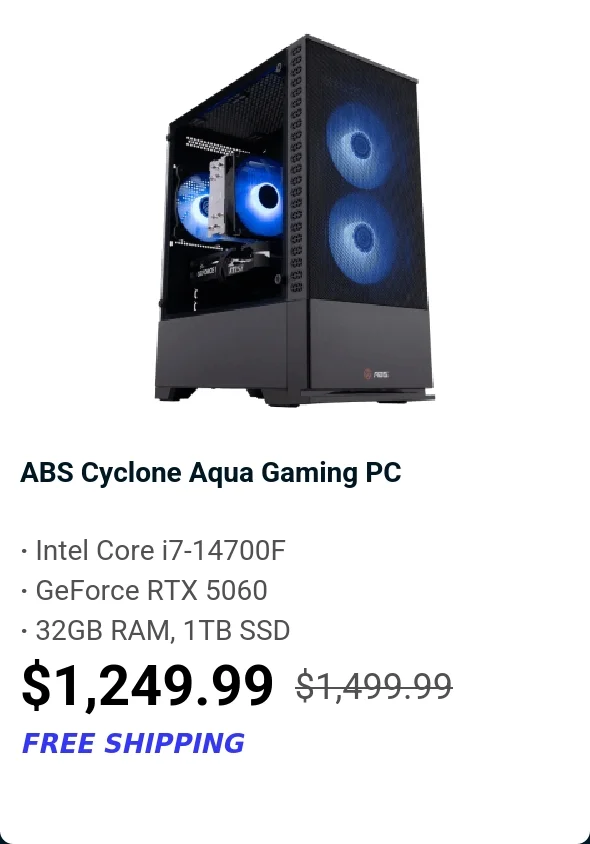 ABS Cyclone Aqua Gaming PC