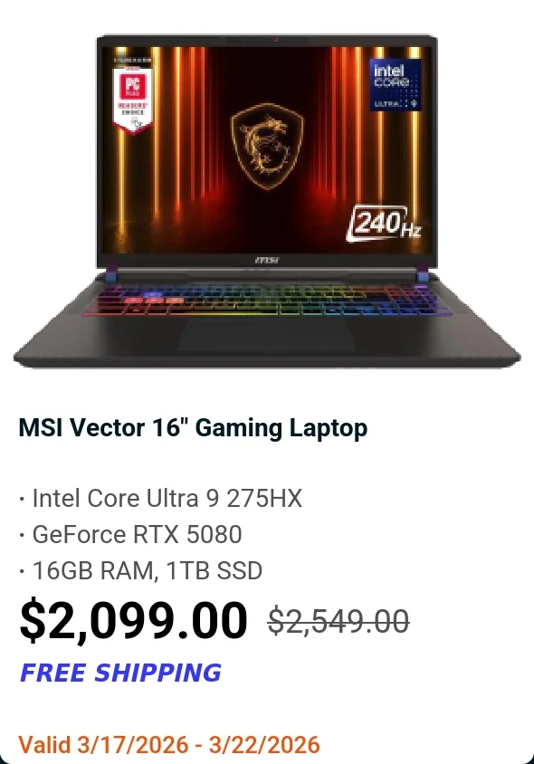 MSI Vector 16