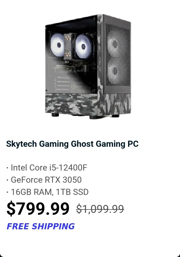 Skytech Gaming Ghost Gaming PC