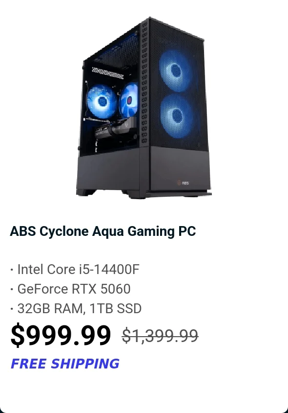 ABS Cyclone Aqua Gaming PC