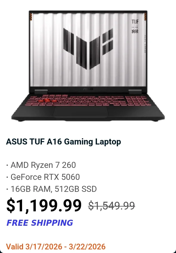 ASUS TUF A16 Gaming Laptop