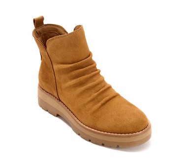 Earth Leather Waterproof Rouched Boots - Yonder
