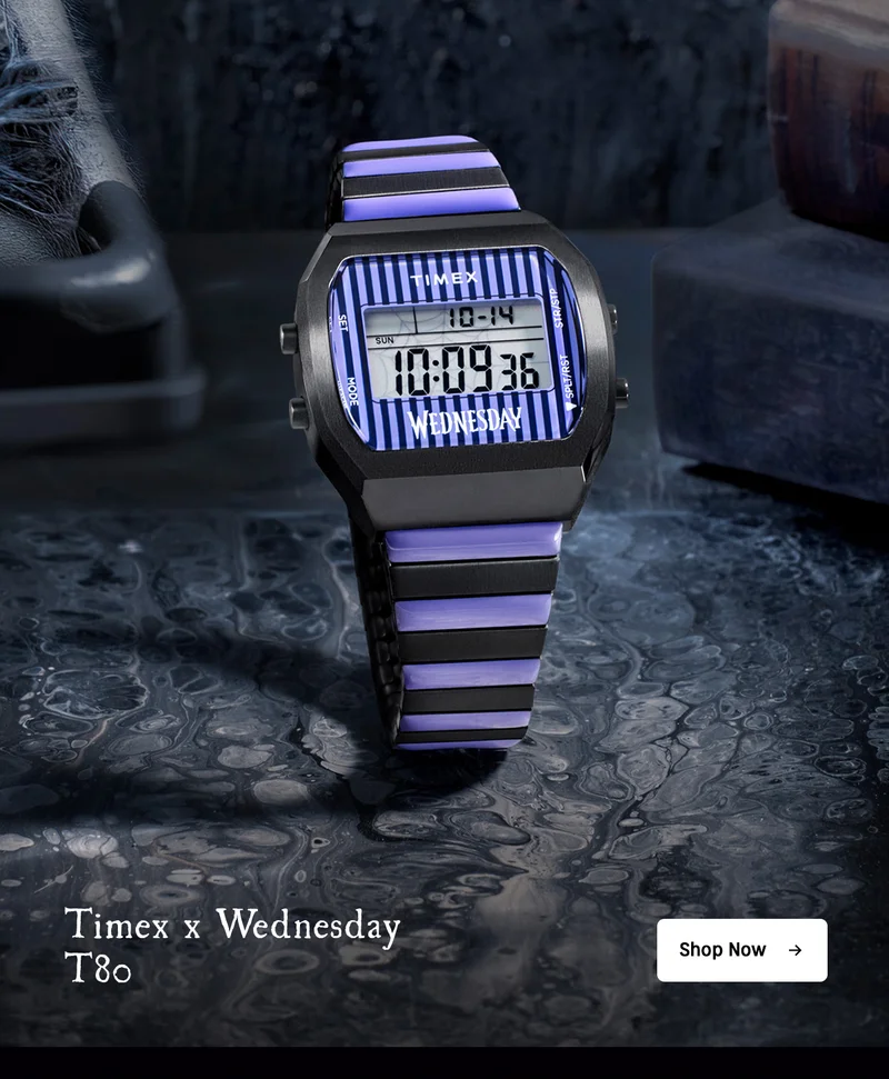 timex x wednesday t80 | shop now