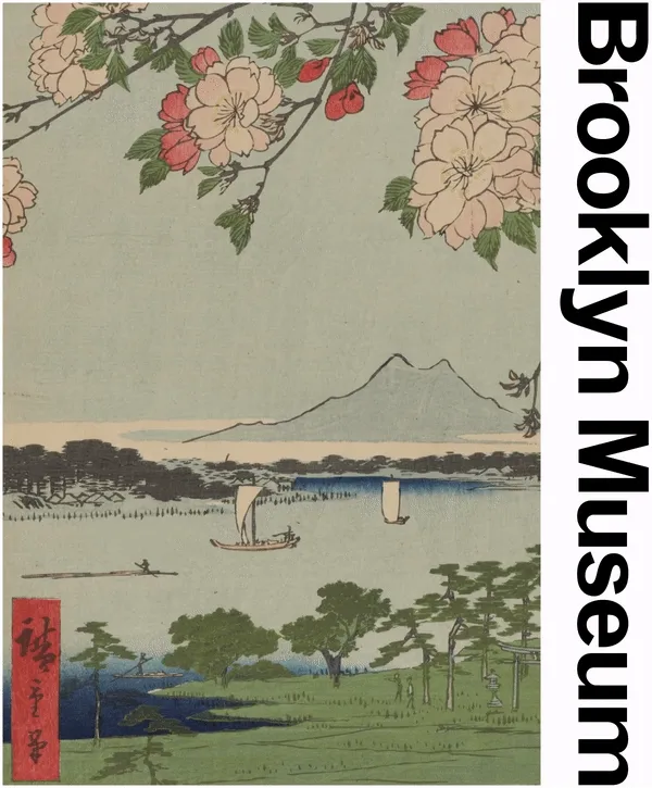 “Suijin Shrine and Massaki on the Sumida River (Sumidagawa Suijin no Mori Massaki), No. 35 from One Hundred Famous Views of Edo” by Utagawa Hiroshige