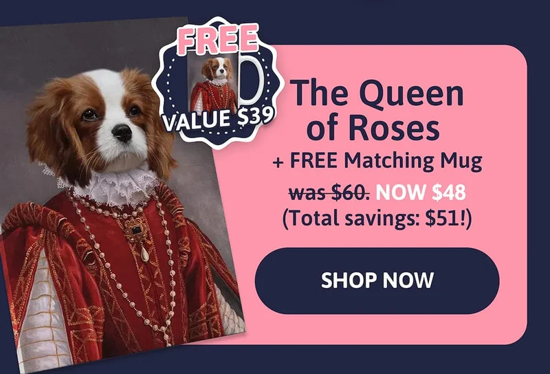 The Queen of Roses Portrait + FREE Matching Mug was $60 NOW $48 (Total savings: $51!)