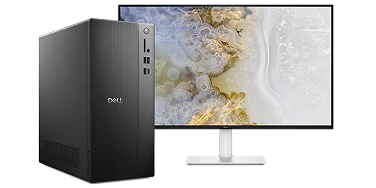 A Dell Tower Desktop computer and a Dell 32 Plus 4K Monitor.