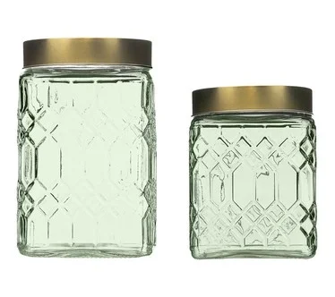 10 Strawberry Street Set of 2 Lenox Graduated Glass Canisters