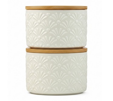 10 Strawberry Street Set of 2 Embossed Salt Cellars