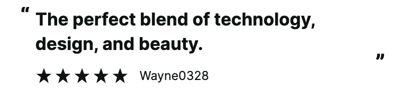 Five stars. Wayne0328 says: "The perfect blend of technology, design, and beauty. Great job Citizen""