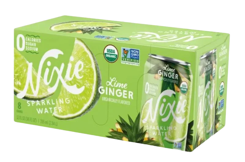 Image of Nixie Sparkling Water - Lime Ginger (8 Pack)