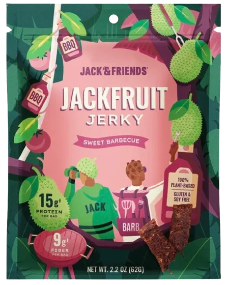 Image of Jack & Friends Jack & Barb Sweet BBQ Jackfruit Jerky