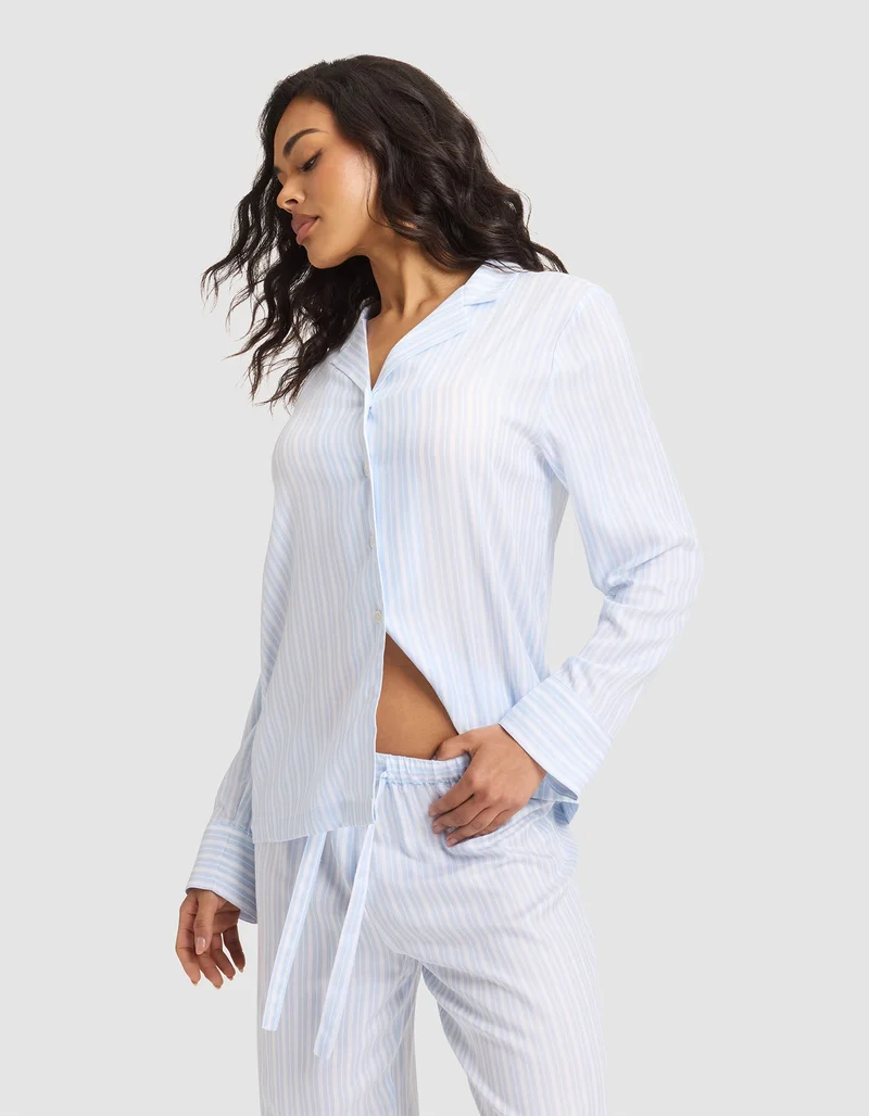 Image of Women's Soft Woven Long Sleeve Pajama Top - Last Chance Image of Women's Soft Woven Long Sleeve Pajama Top - Last Chance