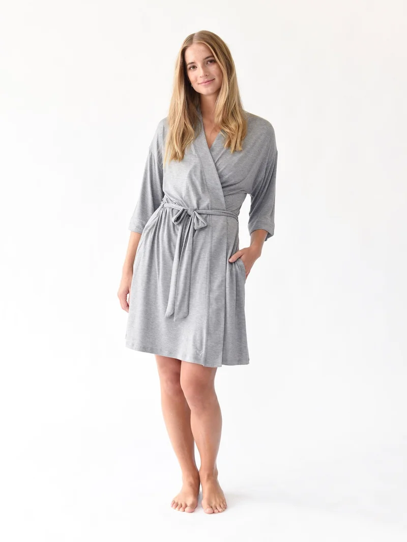Image of Women's Bamboo Stretch-Knit Kimono Robe - Wholesale Image of Women's Bamboo Stretch-Knit Kimono Robe - Wholesale