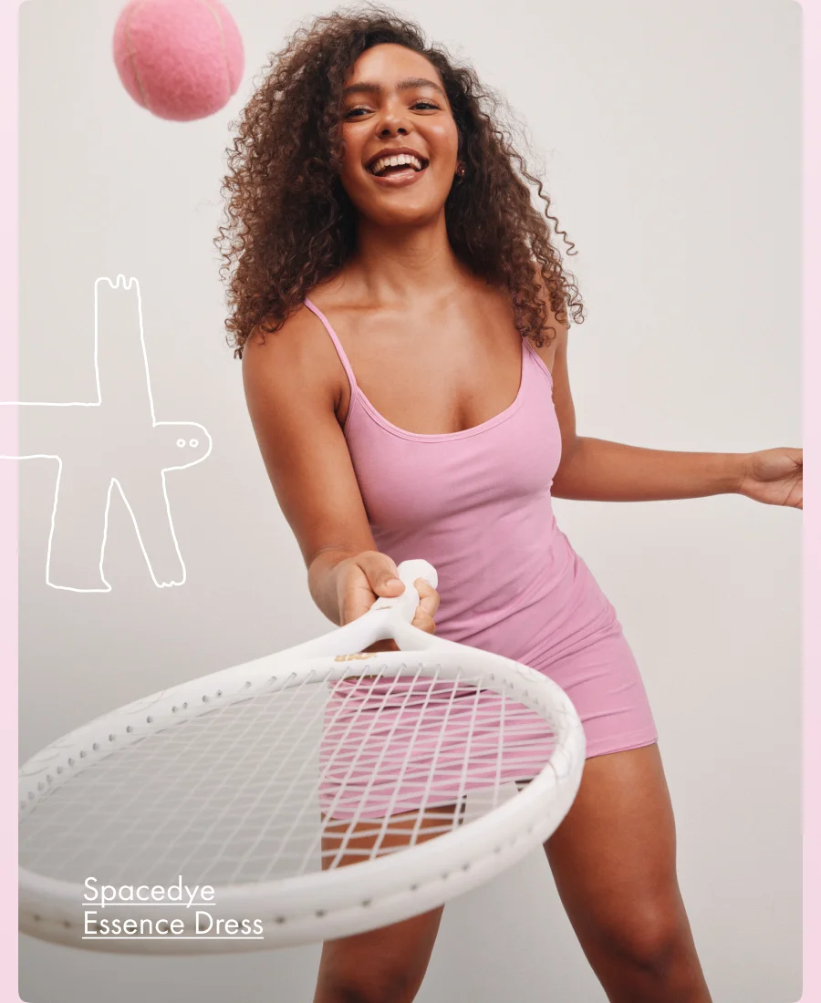 Spacedye Essence Dress in Pink Haze Heather