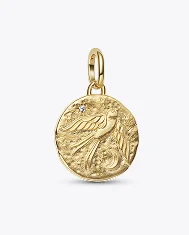 Swallow Medallion Charm