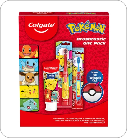 Colgate® Kids Pokemon® Toothbrush Gift Set with Toothpaste, 4 piece set