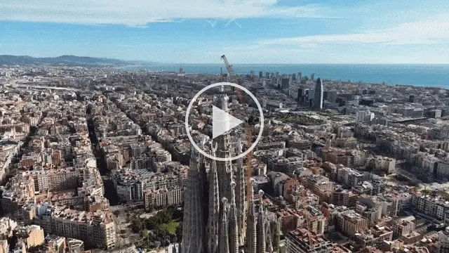 The cross is placed atop the Jesus Christ tower. The completion of the tower makes the Sagrada Família the tallest church in the world.