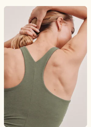 Spacedye Refocus Tank in Grey Sage Heather