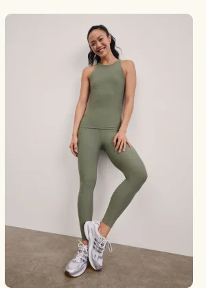 Spacedye Refocus Tank in Grey sage Heather