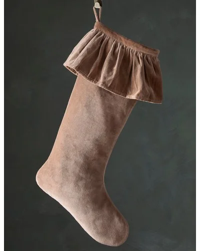 Mauree Velvet Stocking - Dusty Pink