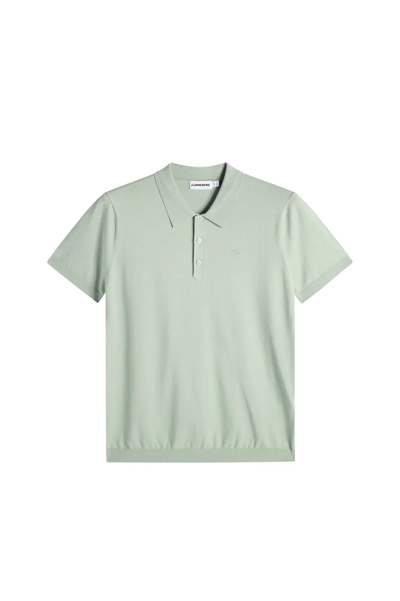 Image of Ridge Knitted Polo / Jadeite