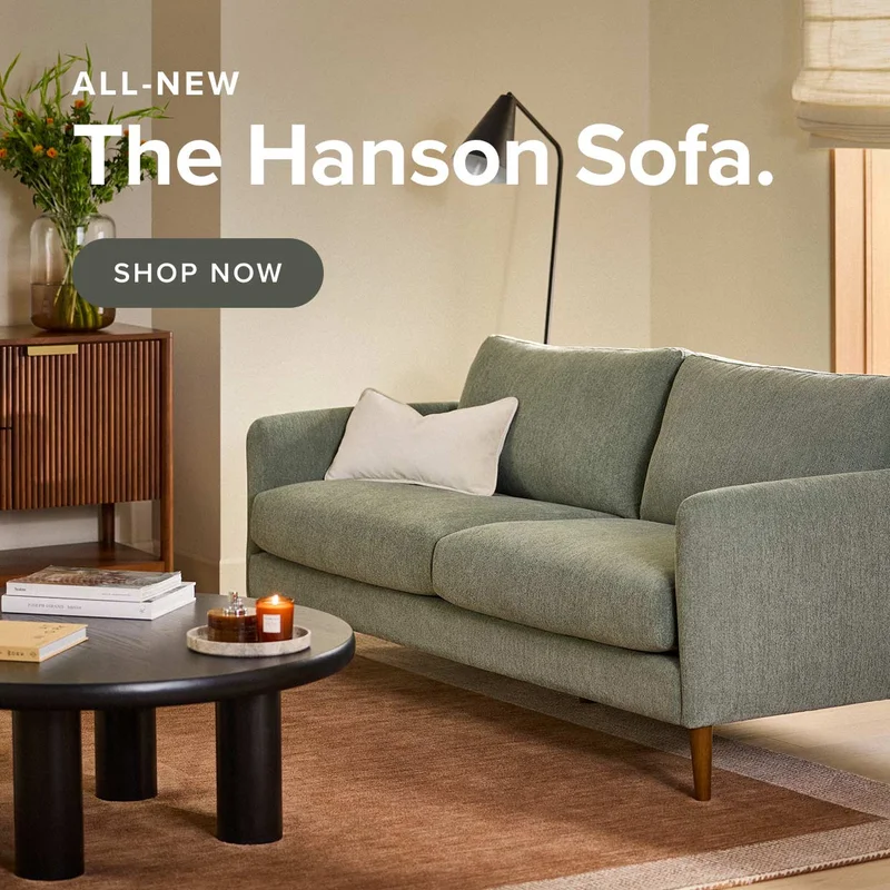 All new: The Hanson Sofa. Shop Now.