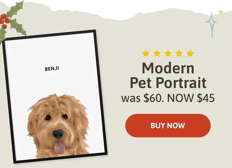 Modern Pet Portrait. was $60. NOW $45