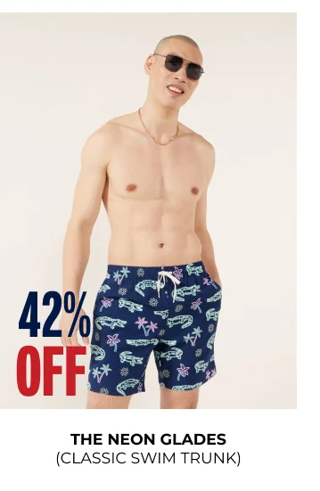 Classic Swim Trunk: The Neon Glades 7"
