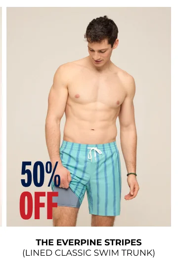 Lined Classic Swim Trunk: The Everpine Stripes
